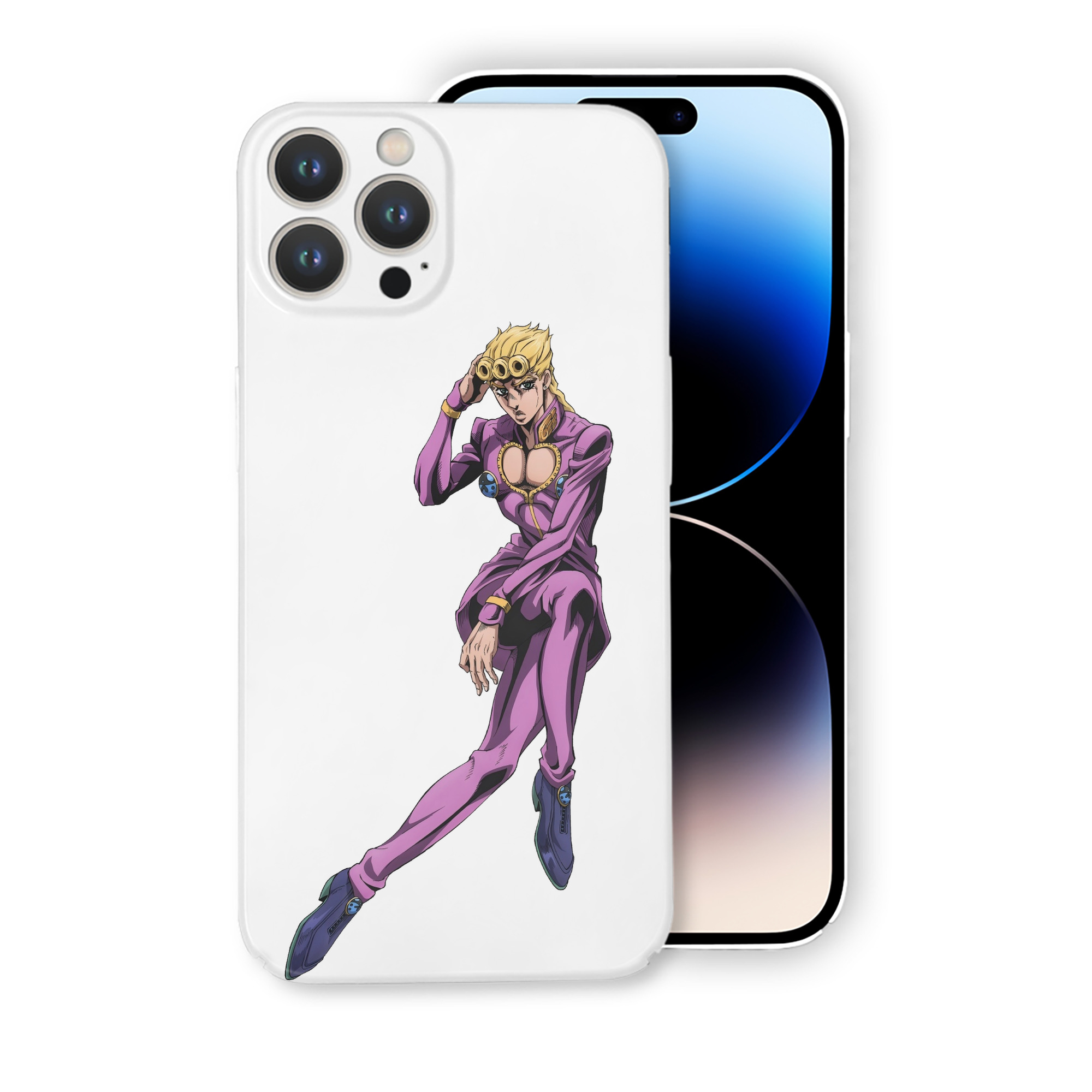 （画像用） ジョジョの奇妙な冒険 ジョルノ?ジョバァーナ JoJo's Bizarre Adventure Giorno Giovanna 【iPhone 14シリーズ対応】ハードケース